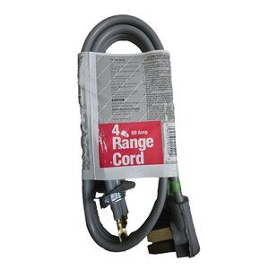 ELECTRICORD Brand Electric Range/Oven Cord: 50 Amp 4 Ft.  Right Angle